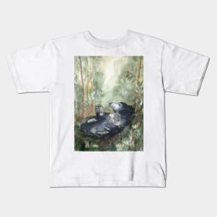 Sloth bear watercolor Kids T-Shirt